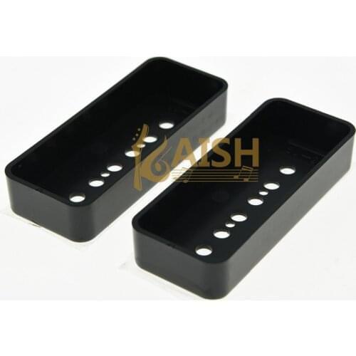 KAISH Set of 2 Soap bar LP Guitar Pickup Covers P90 Pickup Cover Black fits LP
