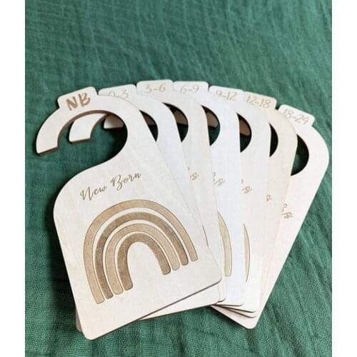 Baby Clothes Organizer Baby Closet Divider Baby Shower Gift Baby Gift Rainbow Closet Hanger Wooden closet divider