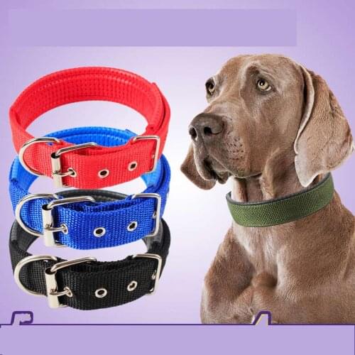 Outdoor Nylon Foam Nylon Large Military Dog Collars Lead For Big Dogs Comfortable Canvas Nylon Collar Strap For golden retriever