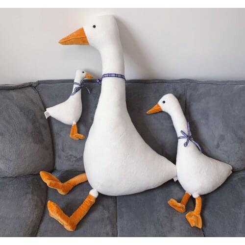 White Goose Cushions Home Decor Pillows Sofa Cushion Kids Plush Toys Gift Funny Cool Goose Soft Stuffed Dolls coussin Dropship