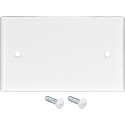 Uxcell Blank Device Wall Plate Switch Plate Cover 1-Gang Unbreakable Faceplate 2.83-inch x 4.57-inch Box Mount White