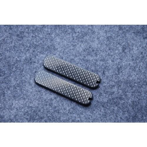 Custom Made 3K Full Carbon Fiber Saber Knife Handle Scale 65mm for Victorinox Swiss Army Knife EDC Mod