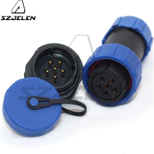 SP2110/SY2112, 6 Pin Waterproof Connector, Aviation Straight Quick Disconnect Electrical Plug and Socket IP68