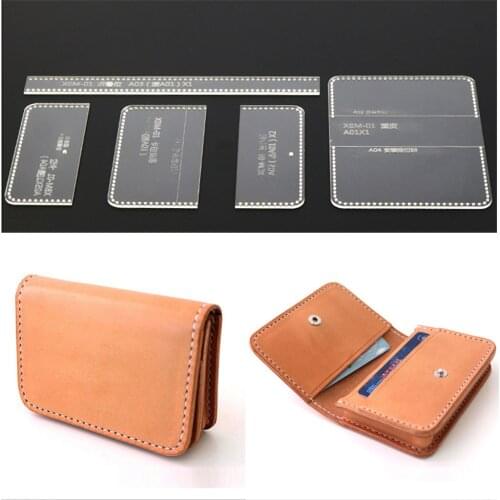 Handbag Acrylic Template Wallet Leather Pattern Acrylic Leather Templates for Bags, 5 Pieces