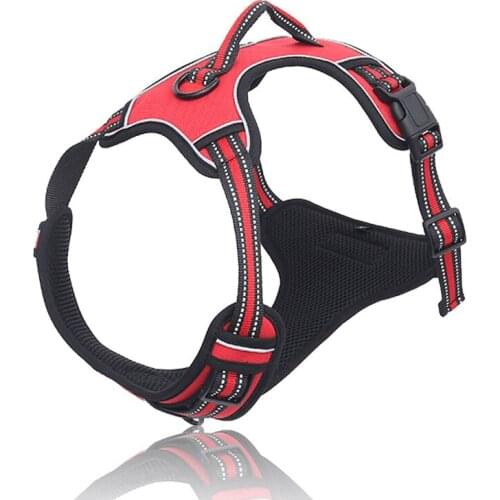 Reflective No Pull Dog Harness Adjustable Vest Harness with a Training Handle K9 Harness for Small Medium Large Dogs