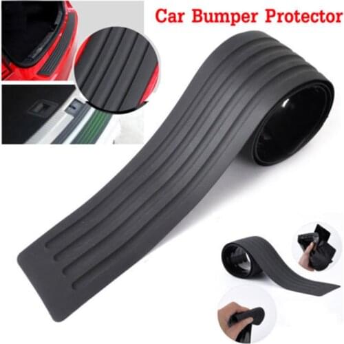 Universal Car Rear Bumper Sill Protector Plate Rubber Cover Guard Trim Pad 90cm Car Styling