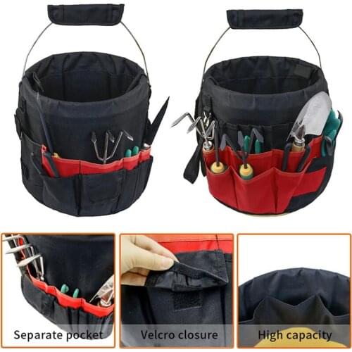 Bucket Tool Organizer Bucket Boss Tool Bag with 42 Pockets Fits to 3.5-5 Gallon Bucket Garden Hardware Tools Storage Bag