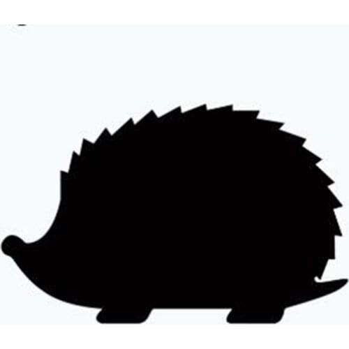 Black/Sliver Wildlife Forest Animal Hedgehog Vinyl Car Sticker Cartoon Animal Silhouette Car Decal C264