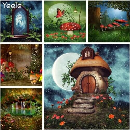 Yeele Dreamy Wallpaper Baby Poster Backdrops Magic Mushroom Jungle Vinyl Photocall Backhround Photography Photo For Studio Shoot