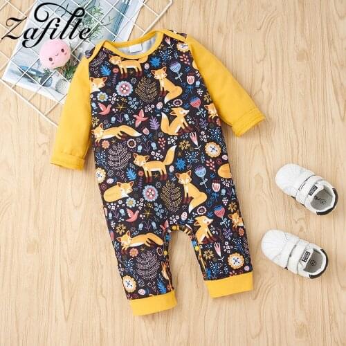 ZAFILLE Blue Happy Kara Clothes For Newborn Baby Romper 2021 Zipper Costume Baby Bodysuit For Newborns Overalls For Kids