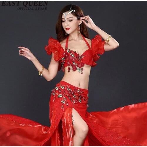 Belly dance costumes 2018 Sari Dancewear Women Belly Dance Costume Set Indian Dance clothing AA3107 Y