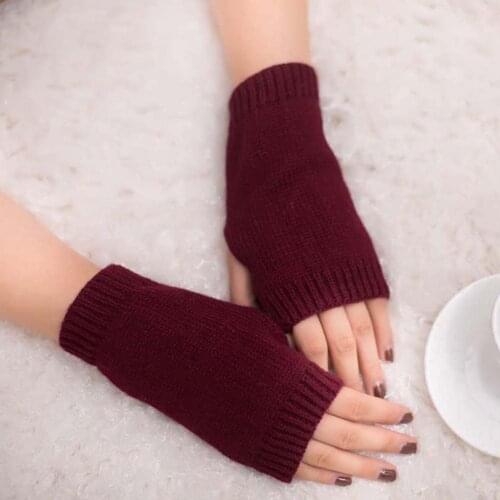 Winter Cold Proof Gloves Female Fingerless Gloves Without Fingers Women Cashmere Warm Winter Gloves Hand Wrist Warmer Mittens