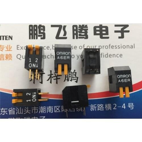 1PCS Imported Japanese Omron A6ER-2104 dial code switch 2-bit 2P key type side dial coding switch 2.54