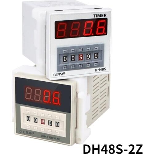 1PCS Dh48s-2z digital display time relay timer power on delay Time controller 2NO2NC