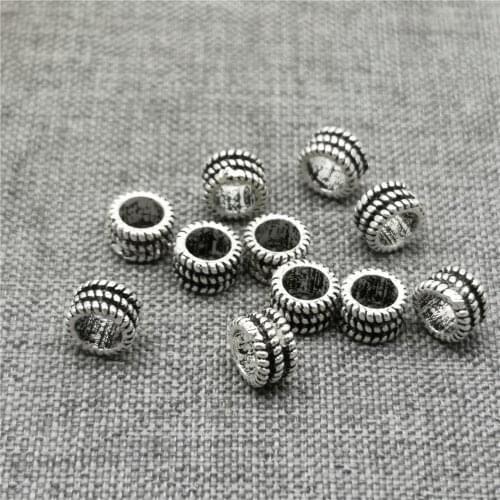 15 Pieces of 925 Sterling Silver Small Spacer Beads w/ Chain Style for Bracelet