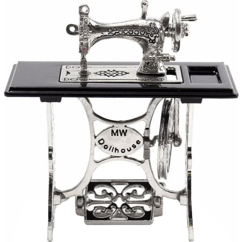 2019 Vintage Mini Sewing Machine Figurines Model Accessories Home Furniture Crafts Miniatures Home Decoration