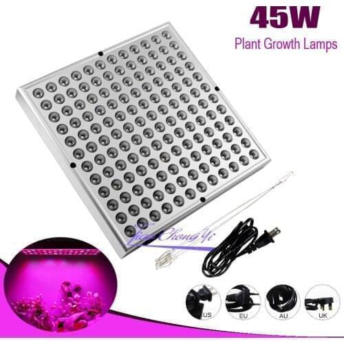 AC85~265V 45w Full Spectrum Panel LED Grow Light Greenhouse Horticulture Grow Lamp for Indoor Plant Flowering Aquarium Growt
