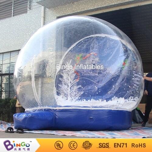 Free Delivery 4 Meters Inflatable Christmas snow globe high quality transparent blow up snow globe for kids and adults toys