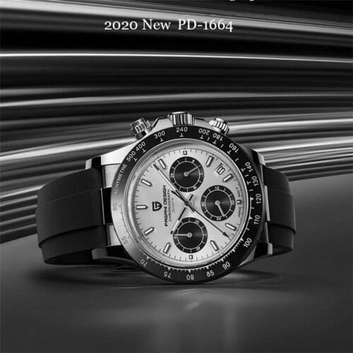 PAGANI DESIGN New men quartz watch top brand luxury Japan VK63 movement sapphire wristwatches Sport Waterproof 100M Male Clock