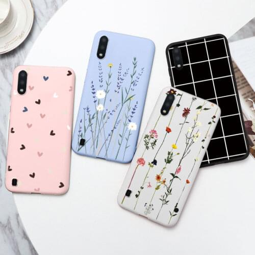 Case For Samsung A01 Case TPU Silicone Coque Bumper For Samsung Galaxy A01 GalaxyA01 A 01 SM-A015F A015 A015F 5.7'' Flower Cover