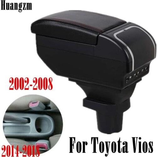 Dual Layer Center Console Storage Box For Toyota Yaris L Sedan Vios 2002 - 2008 Faux Cup Holder Armrest Arm Rest 2015 2016 2017