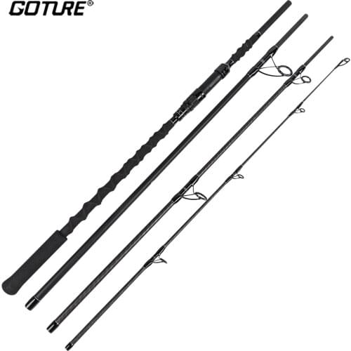 Goture Bravel 4 Sections Surf Rod 9FT 10FT 11FT 12FT Carbon Fiber Surf Fishing Rod for Sea Bass Trout Casting Fishing Travel Rod