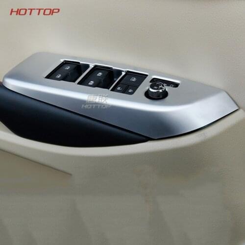 For Toyota Highlander ABS Chrome Car-Covers Door Windows Switch Panel Cover Car Stickers Interior 2015 2016 2017 2018