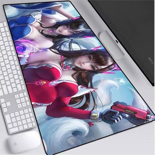 Animation Mouse Pad Anime Two Sexy Girls Game Accessories XXL Large Grande Mousepad Player Desktop Decorative Keyboard Pad Desk