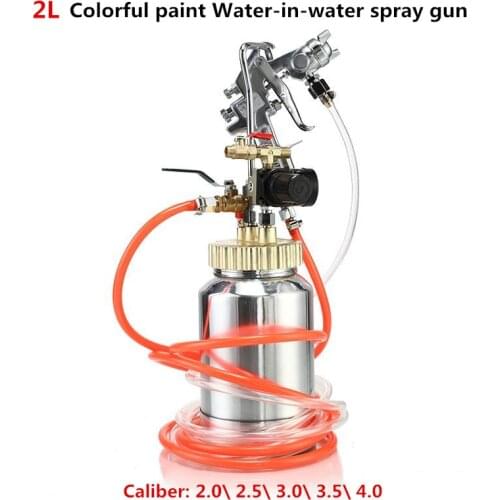 Colorful paint Water-in-water spray gun Pressure tank ejection gun 2L for Marble paint Latex paint stone paint Y