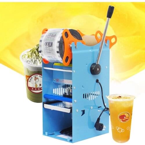 Plastic Cup Sealing Machine Milk Tea Packing Sealer for Standard Cup with Counting Function