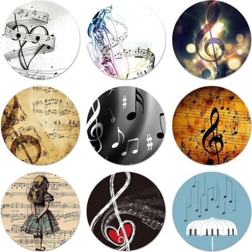 Musical Notes Violin Classical Music Icons Pins Badge Decoration Brooches Metal Badges For Backpack Decoration