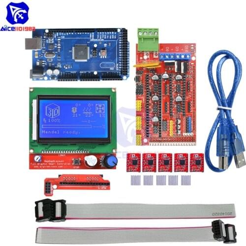 Diymore 3D Printer Kit /w RAMPS 1.4 Controller MEGA2560 Board A4988 Stepper Motor Driver 12864 LCD Display for Arduino RepRap