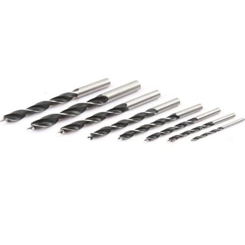 8 Pieces End Mill Sets Drill Shank Carbide CEL Set Woodwork Cut Drills Spiral Milling Tool for Board Hardwood A5KD