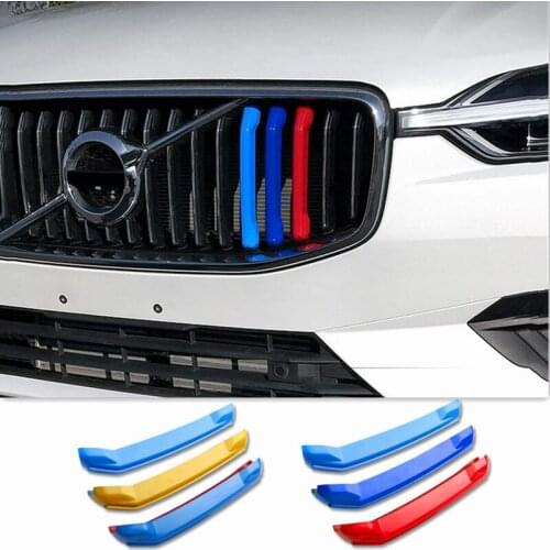 Car Grille Cover Trim For Volvo XC60 2018 2019 2020 Car Grills Sticker Decoration Grille Trim Strip AUTO Accessories