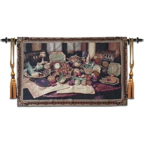 Ceramics Pattern hanging Wall Tapestry Belgium Art Wall Carpet Moroccan Decor Gobelin Home Decor Wall Cloth still life fabric