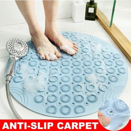 PVC Foot Washer Bath Shower Back Massage Mat Sole Foot Brush Bathroom Suction Cup Mat Non-slip SANA889