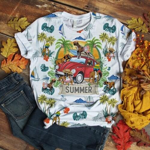 New Dropshipping 3D Full Printing Sport Cartoon Dog Casual Usa BigSize Women Clothing Short Sleeve T Shirts