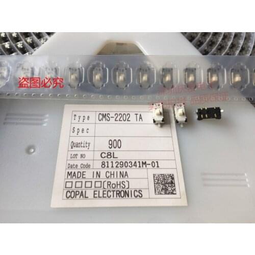 Original new 100% CMS-2202 toggle switch 8pin 2gear SMD gold-plated foot