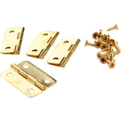 4pcs 24*18mm Drawer Hinges Kitchen Cabinet Door Hinges for Caskets Jewelry Boxes Furniture Fittings Furniture Accessories
