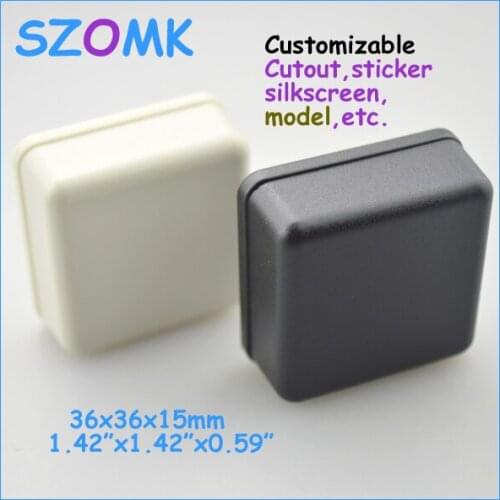 Szomk project box plastic instrument case (20 pcs) 36*36*15mm electronics enclosures for pcb distribution box small plastic case