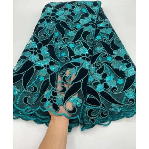 Hot Sale Multicolor African Mesh Lace Fabric Nigerian Style Flannel Sequins Craft Sewing Design DIY Bridal Wedding Dress 5 Yards