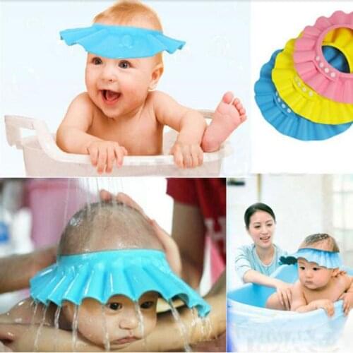 Adjustable Baby Shampoo Cap Soft EVA Baby Bath Waterproof Hat Kids Wash Hair Protection Infant Health Care Accessories