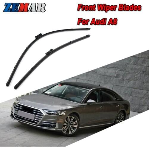 ZEMAR 1set Long Life Rubber Windscreen Front Wiper Blades for Audi A8 D2 D3 D4 1995-2017 Auto Accessories