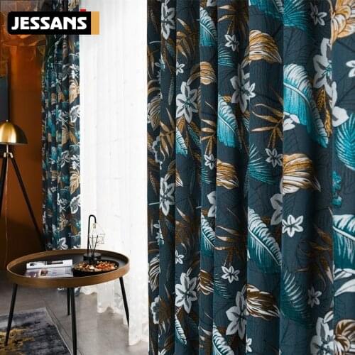 Light Luxury American Country Printing Curtains High-end Nordic Blackout Curtains for Bedroom Living Room Custom Products