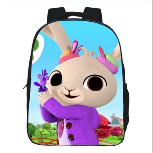 Animal Style School Bag Cute Rabbit Plush Drawstring Backpack Children Schoolbag For Girls Kindergarten Kids Bag