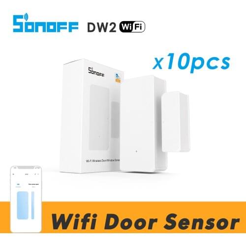 SONOFF DW2 Smart Wifi Door Sensor, Wireless Door Window Sensor, No Hub Gateway Required, eWeLink App Alarm Smart Home Security