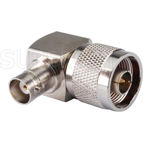 Superbat N-BNC Adapter N Plug to BNC Jack Right Angle RF Coaxial Adapter Connector