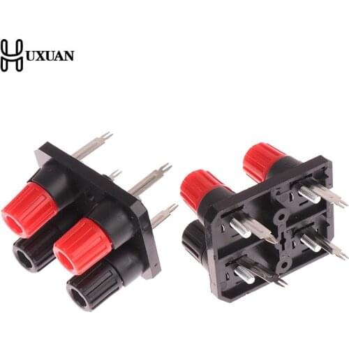 2pcs WP External Banana Jack 4Pin Speaker Amplifier Wire Clip Audio Socket WP4-10 4 Pole LED Spring Terminal Switch
