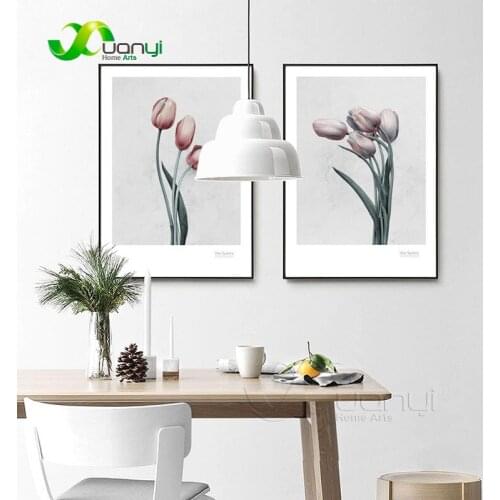 1 Pcs Modern Nordic Flower Poster Nordic Canvas Painting Tulip Modern Wall Picture Home Decoraction Art For Kids Room Unframed