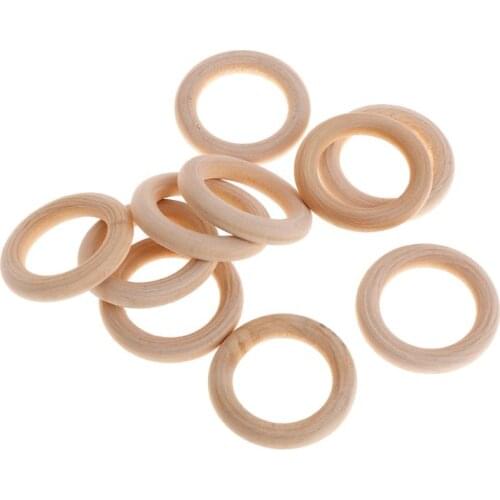 10 Pcs/Set Natural Wooden Ring Home Decoration Pet Parrot Bird Parakeet Toys Bite Chew Molar Teeth Grind Toy DIY Handmade